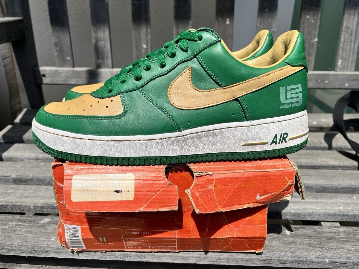 Nike Air Force 1 LTD Low LeBron James SVSM Green Gold White