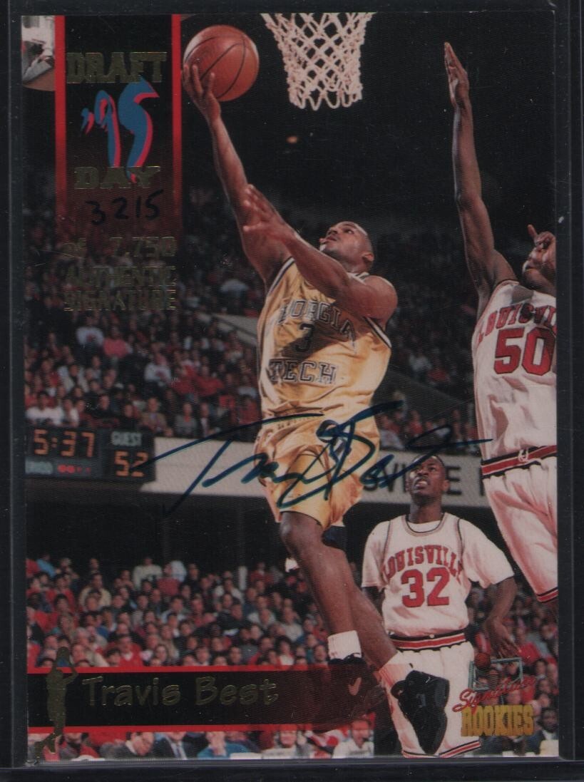 1995 Signature Rookies Draft Day - Authentic Signatures #7 Travis Best /7750 Aut