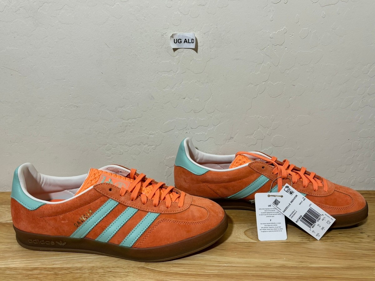 Adidas Gazelle Indoor Originals Easy Orange/Mint/Gum Size Men's