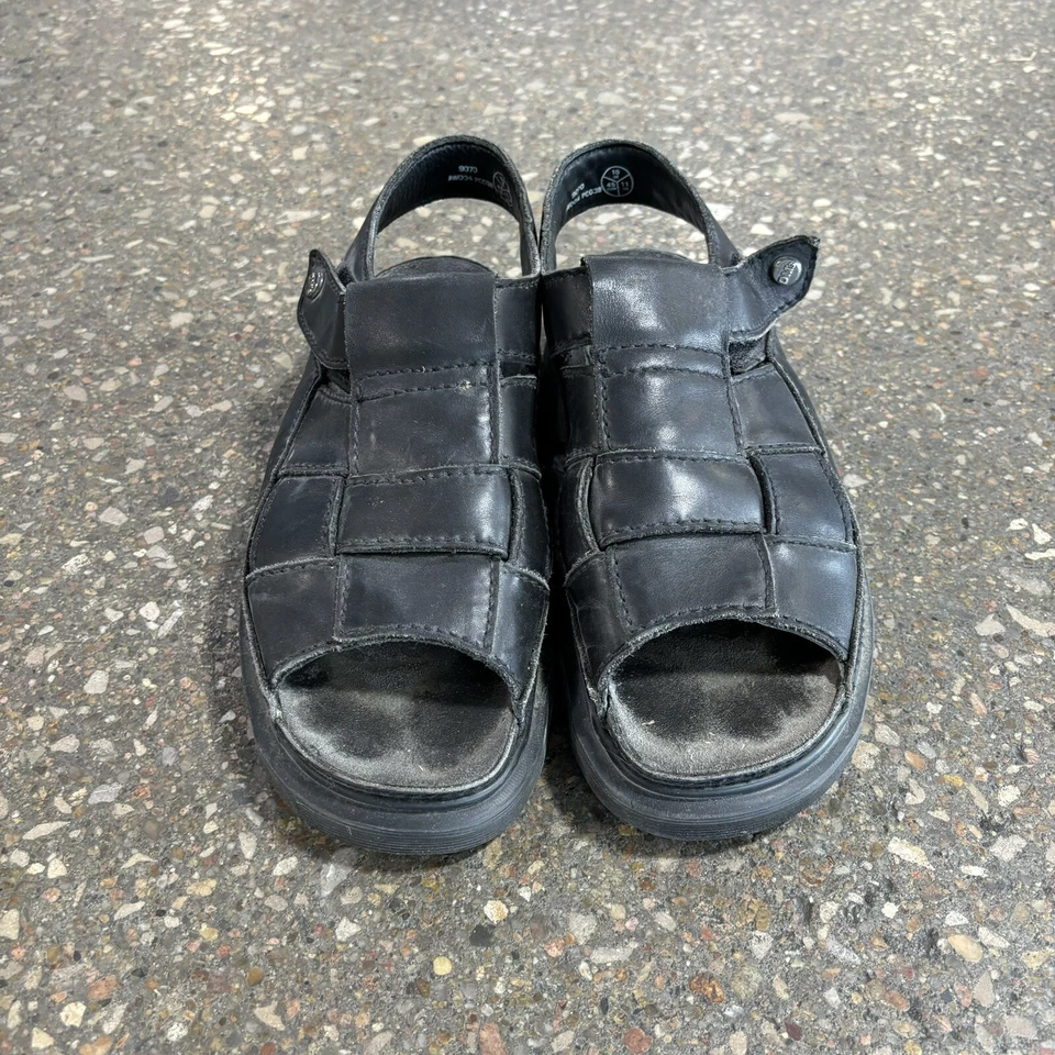 Sandalias Y2K Dr. Martens 9070 Fisherman de cuero negro con correa tejida para hombre talla 11 Foto 3 de 4