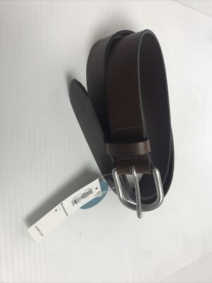 Boys Size Medium Old Navy Brown Leather Belt With Silver  display picture 1