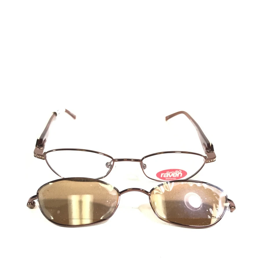 Revolution M/F Technology TSR009 LATT Kids Eyeglasses Frames Brown w Clip Ons - Image 2 of 4