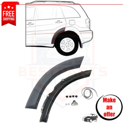 Rear Bumper Cover – Left Side For 2001-2005 Toyota RAV4 – Gray Textured Finish