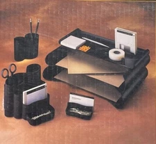 Tenex 6-Piece Executive Desk Organizer Set for Home Office Black