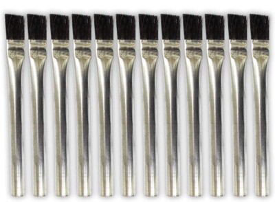 12pc Acid Brush Set Horsehair Bristle 1/2''-Tubular Handle Brushes 6'' Long #13901