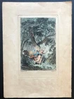 Erotic Aquatint 19th Century After Jean-Honoré Fragonard by F.A Milius