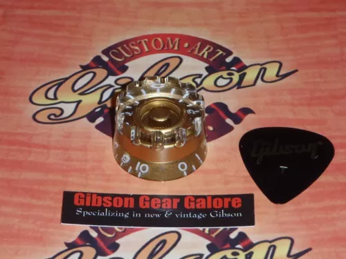 Gibson Les Paul Knob Single Speed Ridged Gold Guitar Parts Custom SG ES HP Grip
