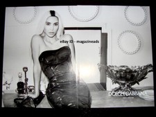 DOLCE & GABBANA 2-Page PRINT AD 2023 KIM KARDASHIAN in tight black dress