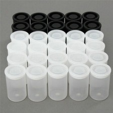 10 x White/Black/Transparent Film Canisters Containers Pots 54x32mm