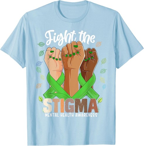 Fight The STIGMA Hand For Mental Health Awareness Month 2022 T-Shirt Hoodie - Picture 9 of 18