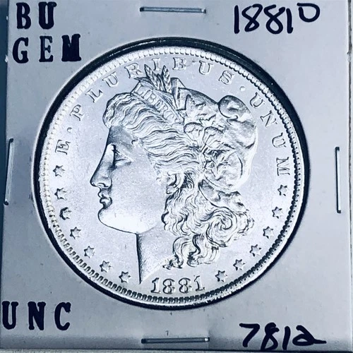 1881 O BU GEM MORGAN SILVER DOLLAR UNC MS+++ U.S. MINT RARE COIN 7812