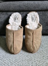 UGG Pearle Fur Lined Scuff Slipper Brown Size Women s 11