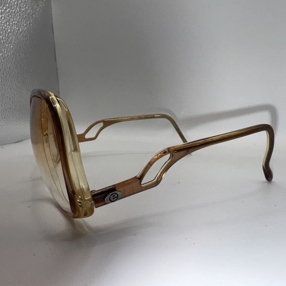 Armações de óculos vintage Euramco EUA braço caído tamanho grande marrom caramelo apenas QUADRO - Imagem 2 de 4