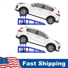 2 Pack Auto Car Truck Service Ramps Lifts Garage Car Lift Hydraulic Ramps 5 Ton