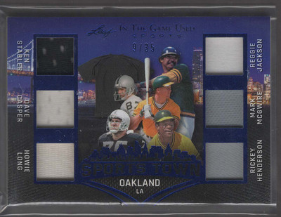 2025 Leaf OAKLAND GOATS Game Used Reggie Jackson Ken Stabler Rickey Henderson
