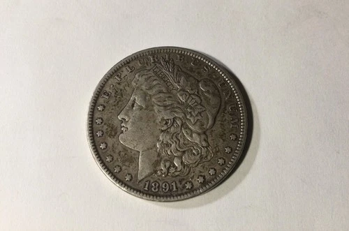 1891 Morgan 90% Silver Dollar Coin Ungraded Estate Find