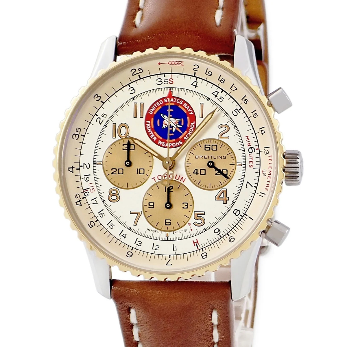 Breitling Navitimer D30022 D302GTGLBA 18K Yellow