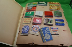 Vintage Scrapbook of 425+ Matchbooks,Mid 1900s,Attached to Pages,No Matches,T