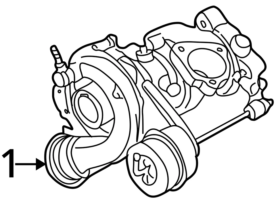 Turbo/Supercharger 1.8L Engine ID Aeb Fits 97-00 AUDI A4 27761711 - Image 4 of 4