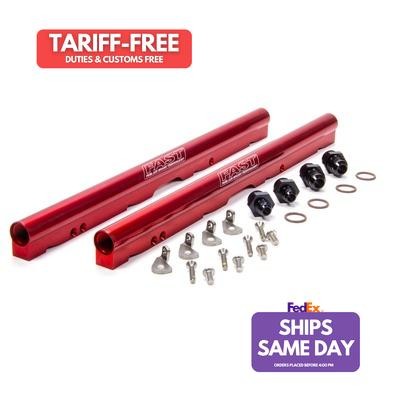 Fast Electronics 146027-KIT, Kit Red Aluminum Lsxr Billet Fuel Rail Kit - Ls3/Ls