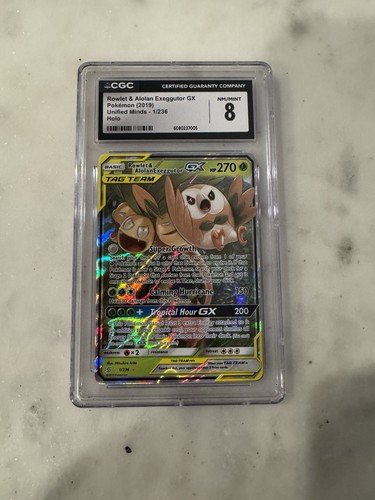 Rowlet & Alolan Exeggutor-GX graded CGC 8 for sale on eBay