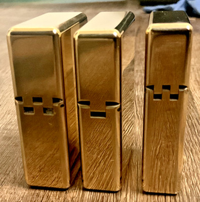 CNC Machined Brass Lighters: The  Squad -Mirror Polish. Fuel-Saving Zippo Insert