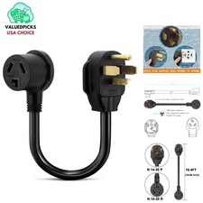 High-Quality 1.5FT Dryer Adapter: 30A, NEMA 14-30P to 10-30R for Modern Use