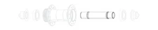 ZIPP replacement axle only for 76D disc brake hub