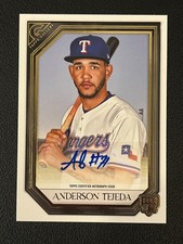 Anderson Tejada 2021 Topps Gallery Rookie RC Auto Rangers
