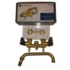 Glacier Bay Two-Handle Laundry Faucet Rough Brass 238 178 Open Box  @D