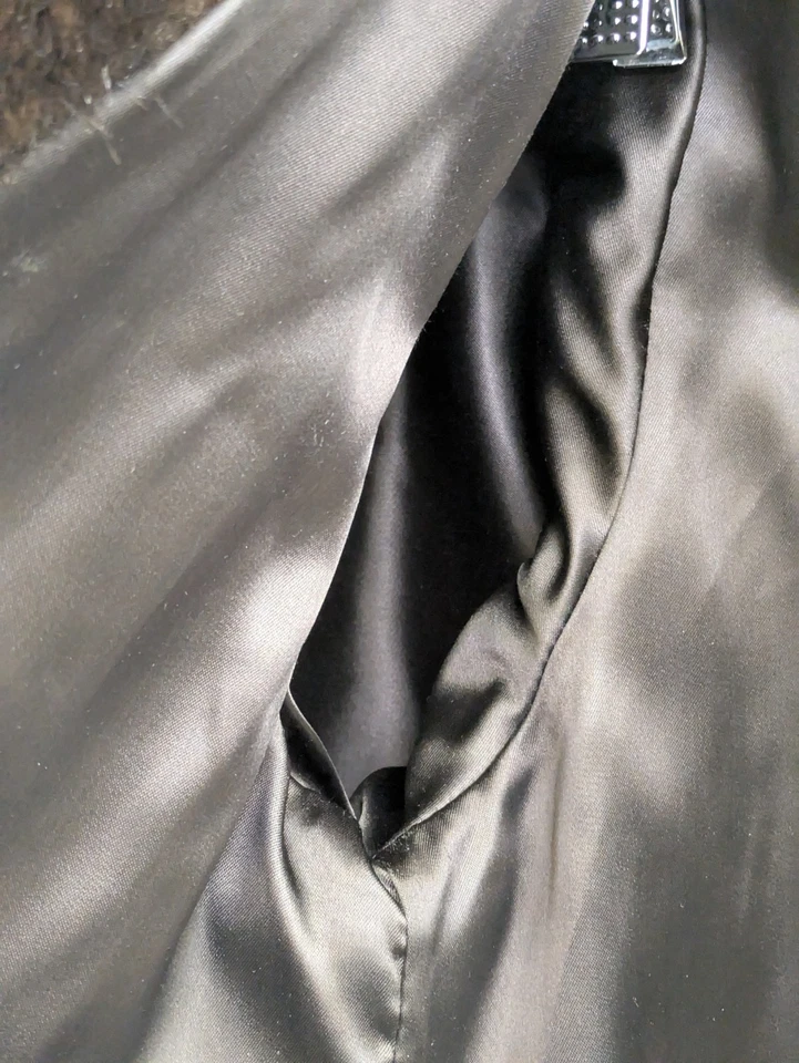 Abrigo corto vintage Olympia modacrílico para mujer talla S marrón Foto 4 de 4