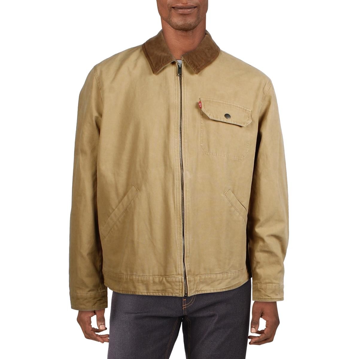 Мужская джинсовая куртка Levi Strauss - Co с карманами коричневого цвета XL BHFO 3751 14890₽