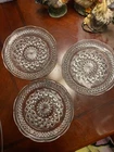 Vintage Anchor Hocking Wexford 6” Bread Butter Plate Scalloped Cross SET OF 3
