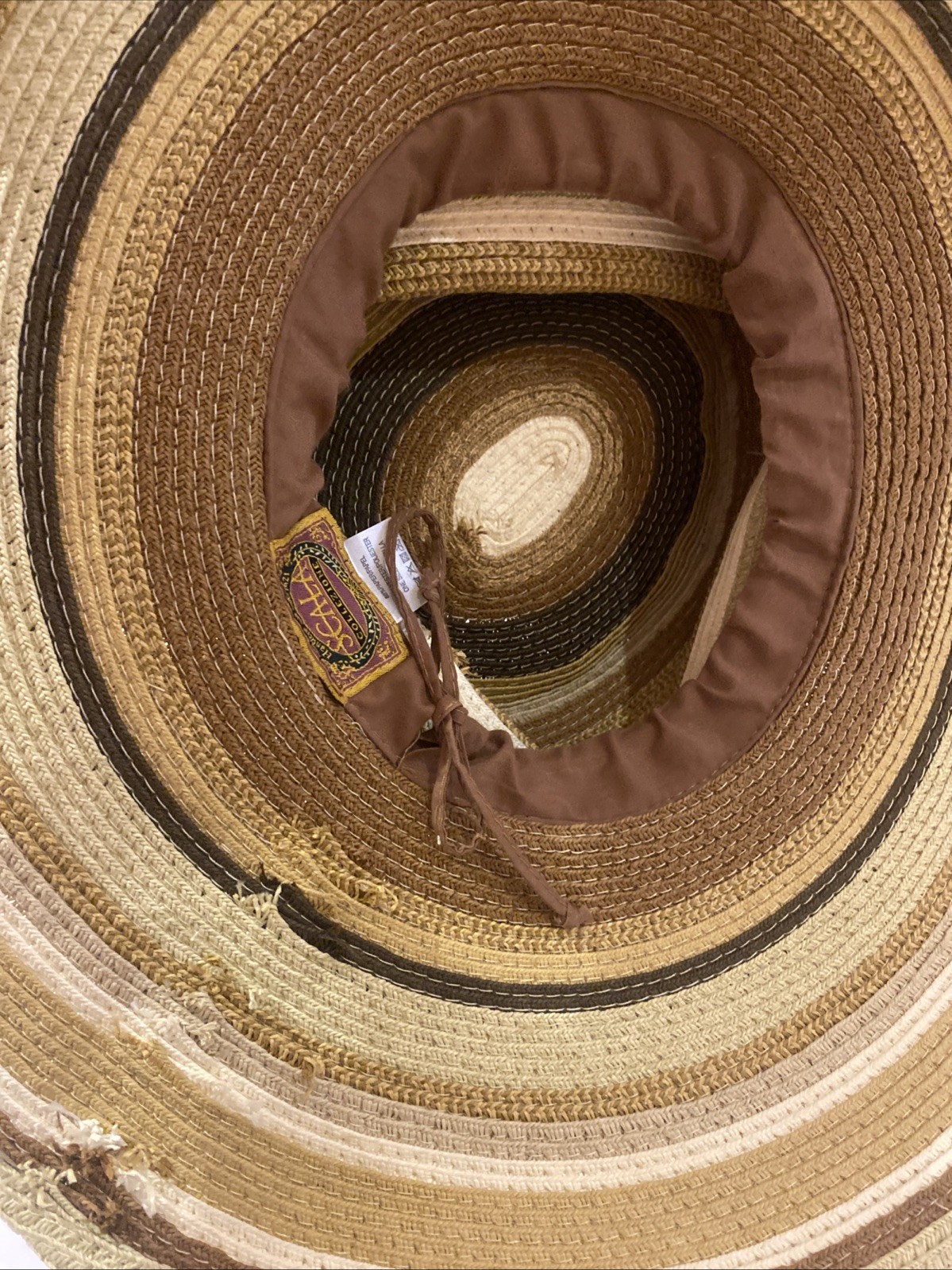 Scala Women’s Wide-Brim Straw Hat With Browns And… - image 8