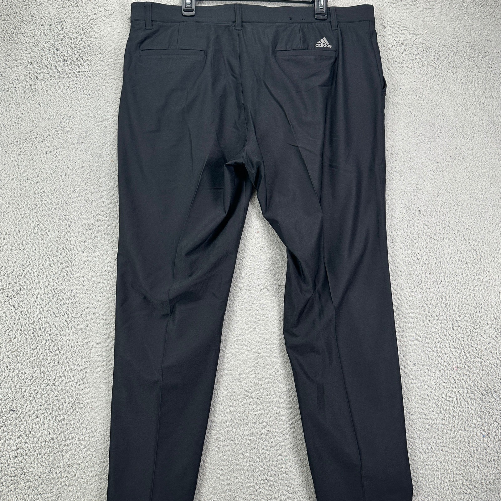 Adidas Mens Chino Golf Pants 40X32 Black Performance Tech Stretch Nylon Blend