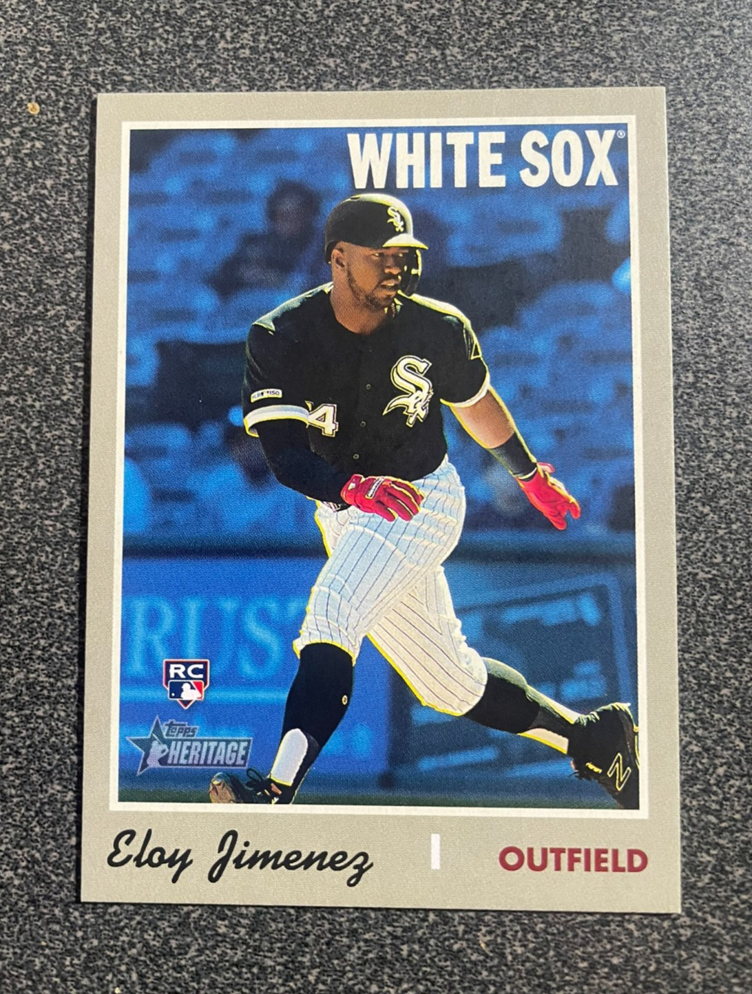 2019 Topps Heritage High Number Eloy Jimenez #516 Action Variation SP RC