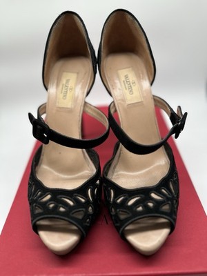 Valentino Garavani Damenschuhe mit Absatz, Größe 38, Farbe schwarz