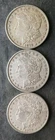 Lot of Three 1878 $1 Morgan Silver Dollars, Reverse of 79