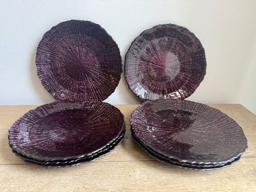 Set Of 8 Purple Reef Charger Plates 9” Round – Wedding & Event
