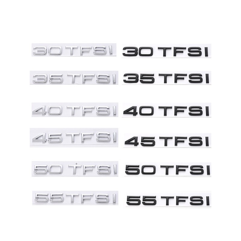 Space Saving Economical Compact Displacement Letter Emblem for Audi A3/A4/A7/A6L