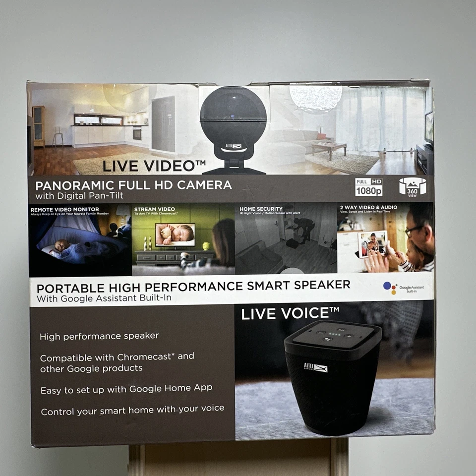Altec Lansing Voice Activated Smart Security System Panoramic Camera&Speaker - Image 3 of 4