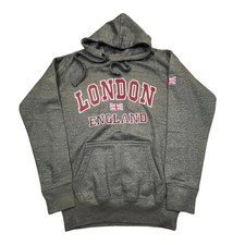 London England Hoodie Mens Large Graphic Pullover UK Flag Travel Sweatshirt
