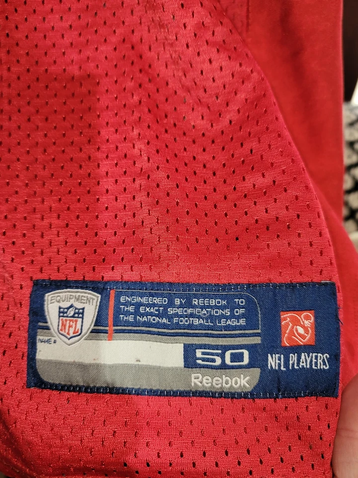 Camiseta deportiva roja Reebok de Aaron Hernandez #81 de los Patriots NFL talla 50 Foto 3 de 4