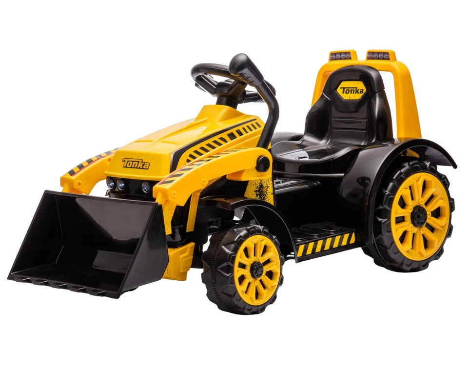 Tractor de construcción Tonka 6V con remolque para niños Foto 4 de 4