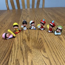 Lot of 7 Vintage 1979 Sekiguchi Monchhichi Plastic Figures