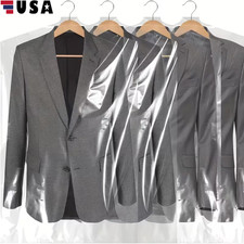 20Pcs Garment Bags for Hanging Clothes, Clear Plastic Dry Cleaning Bags Hot USA