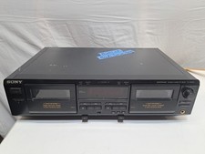 Sony TC-WE425 Dual Cassette Deck Recorder Powers On Needs Drive Belts PARTS ONLY