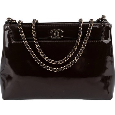 Chanel Mini Patent Leather Frame Shoulder Bag Coco CC Tasche