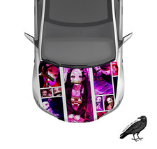 Nezuko Demon Slayer Anime Hood Wrap Weatherproof Vinyl Car Decal 50 X 65