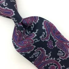 Oleg Cassini Usa Made Tie Paisley Brocade Narrow Silk Necktie #I23 Vintage/Rare